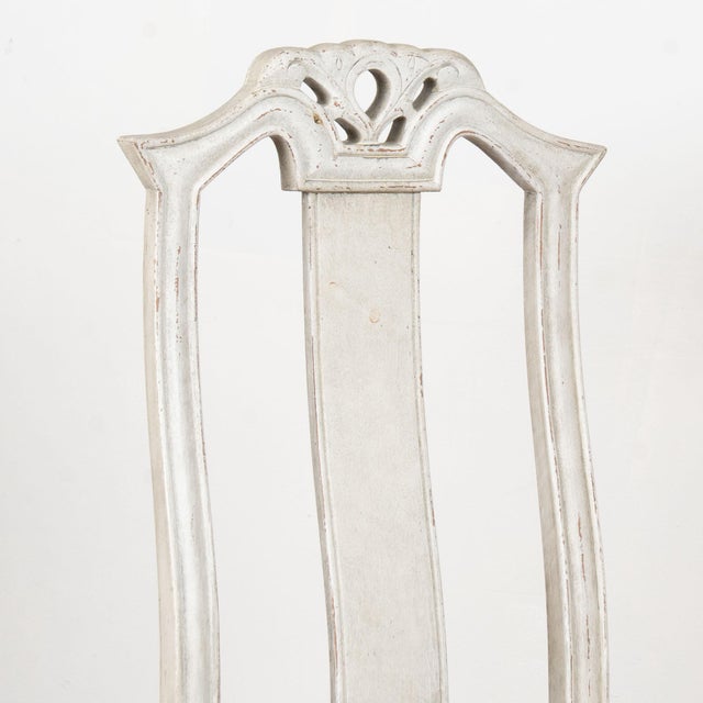 Early 20th Century Set of 10 Swedish Gray Dining Chairs For Sale - Image 4 of 15
