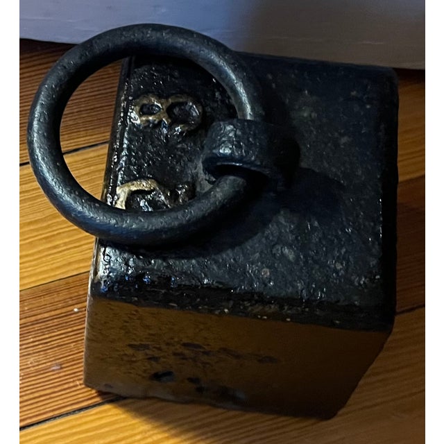 Antique 19th Century American Cast Iron Carriage Wagon Sleigh Buggy Weight Horse Tether Hitching Post Doorstop For Sale - Image 9 of 10