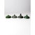 This collected set of four mid-century green enamel pendant light shades features complementary shades of green with...