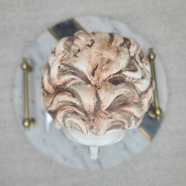 1980s Vintage Sculptural Bust of Alexander the Great of Macedonia, On a Marble Base For Sale - Image 9 of 12