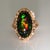 8.6Ct Black Opal Ring With Natural Diamond Accents: Solid 14k Gold, Size 6.75 For Sale - Image 4 of 8