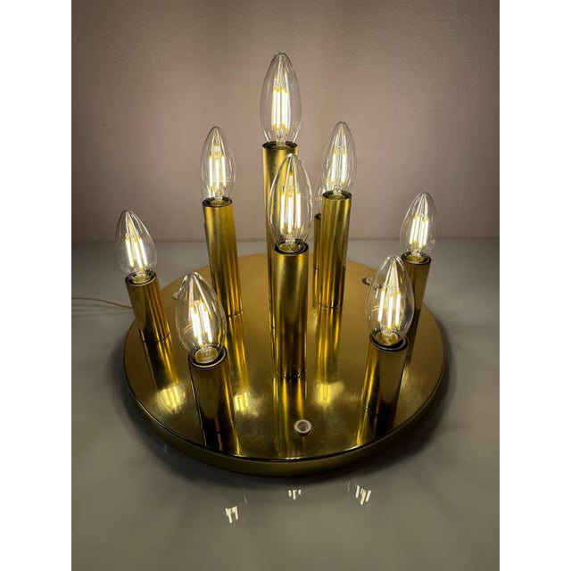 Gold Metal Wall Lamp by Sölken, 1970s For Sale - Image 4 of 11