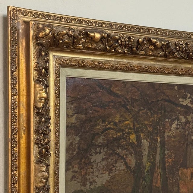 19th Century Belgian Landscape 'Autumn Village' by Victor De Buck (1855-1914) For Sale - Image 16 of 17