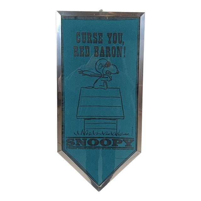 Vintage Peanuts Felt Banner, 1970s For Sale