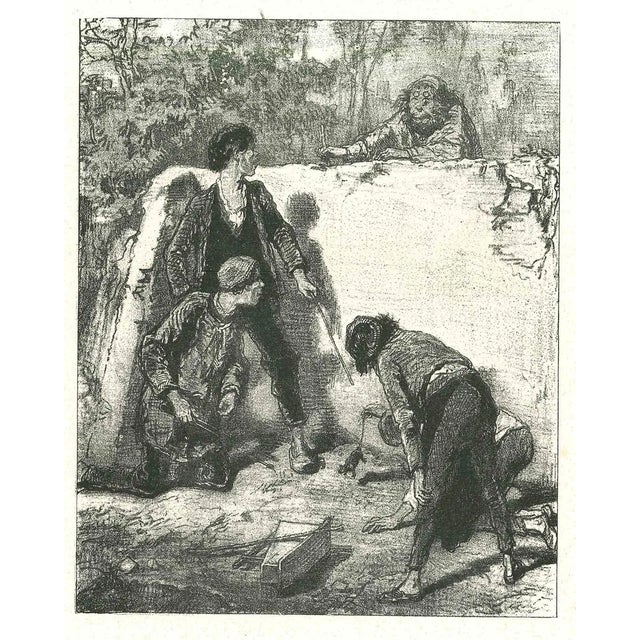 Paul Gavarni, Playing, Original Lithograph, 1881 For Sale