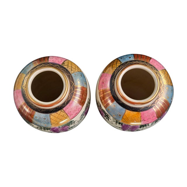 Japanese Satsuma Vases, 1910s, Set of 2 For Sale - Image 10 of 16