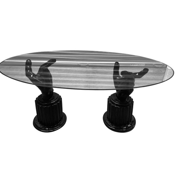 1920s Art Deco Sculptural Hands Coffee Table For Sale