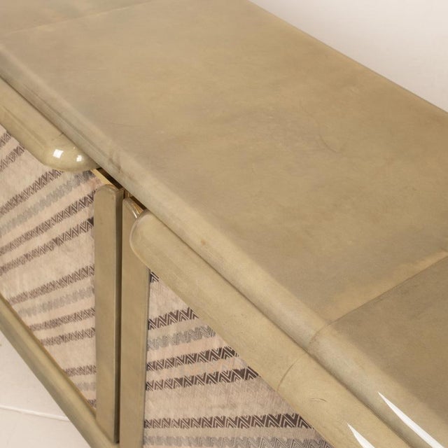 Sideboard in Parchment and Missoni Fabric by Angelo Mazzola for Salpol, 1980 For Sale - Image 11 of 18