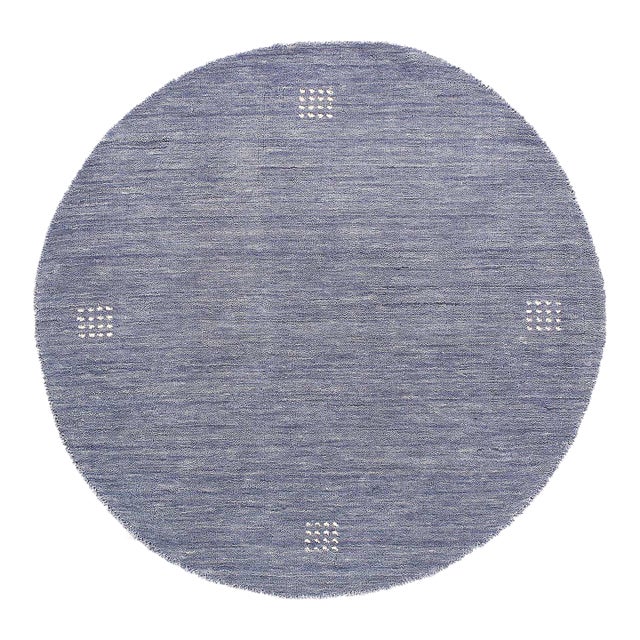 Pasargad DC Fine Hand Knotted Gabbeh Design Round Rug For Sale