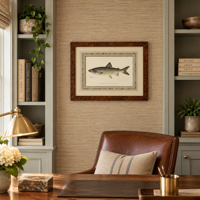 Original chromolithograph of Lake Trout (Cristivomer Namaycush, Walbaum) fish print by noted American naturalist and...