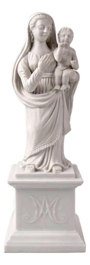 Ceramic, Porcelain and Bisque Virgin Mary and Child, 19th Century