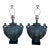 Vintage Asian Bronze Bulbous Table Lamps. - a Pair For Sale