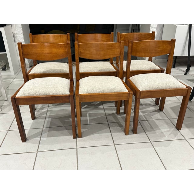 Vintage Orme Chairs attributed to Maison Regain, France, 1980, Set of 6 For Sale - Image 14 of 18
