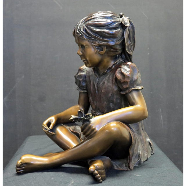 "He Loves Me" Limited Edition Bronze Sculpture by Georgene McGonagle Edition number: 11/15 Hand signed by the artist Size:...
