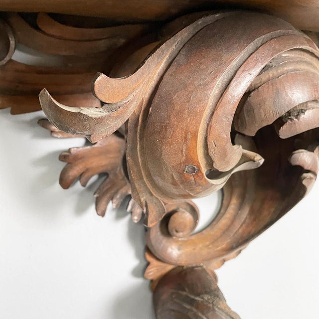 Italian Wall Shelf in Crafted Wood, 1930s For Sale - Image 13 of 18