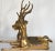Beautiful Large Sarreid Style Brass Resting Deer Stag w/decorative ethnic ornamentation saddle cover and patches. It's...