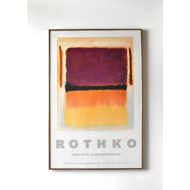 Vintage 1978 Rothko Retrospective Lithograph Poster Print "Violet, Black, Orange, Yellow on White and Red" 1949 For Sale In San Francisco - Image 6 of 7