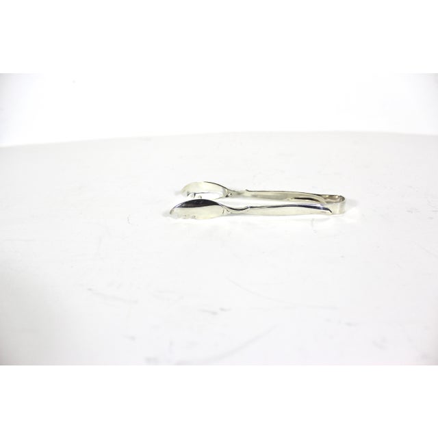 1956 Vintage Silver Sugar or Ice Tongs With Lobster Claw Tips Bar Cart Styling Rogers Flair For Sale - Image 9 of 12