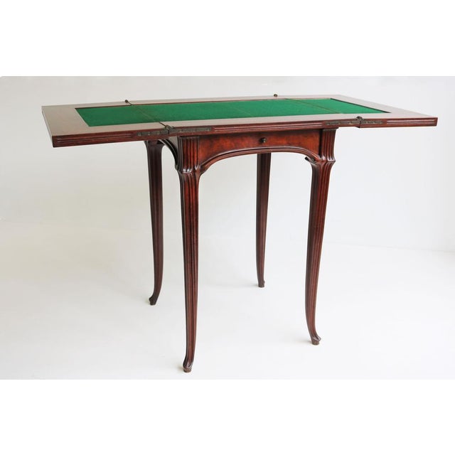 Art Nouveau French Game Table in Chestnut by Emile Gallé, 1905 For Sale - Image 16 of 18
