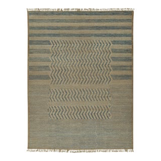 Rug & Kilim’s Modern Rug with Beige-brown Geometric Patterns - 8x10 For Sale