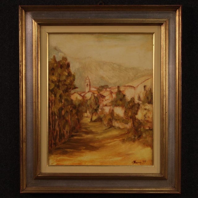 Italian Artist, Country View, 1977, Oil on Canvas, Framed For Sale - Image 17 of 17