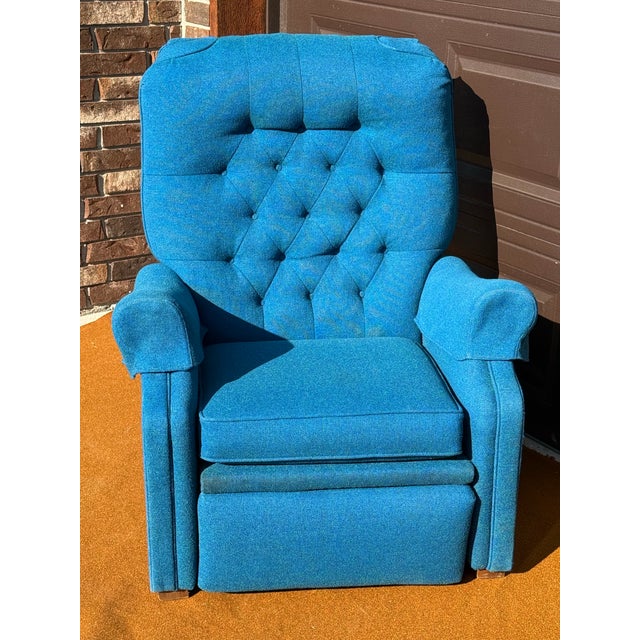 Vintage Tv Strato Lounger Recliner by Futorian in Peacock Blue For Sale - Image 6 of 9