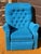 Vintage Tv Strato Lounger Recliner by Futorian in Peacock Blue For Sale - Image 6 of 9