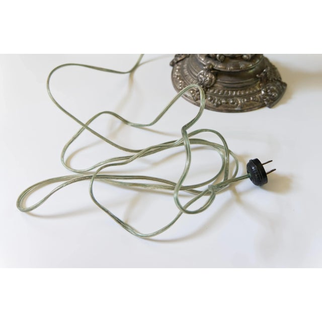 19th Century Harvard Student Table Lamp With Red Glass Globe For Sale - Image 11 of 13