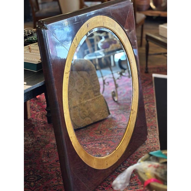 Hollywood Regency Style 1980s Henredon Extra Large Wall Mirror With Gilded Accent Frame and Bevelled Glass For Sale - Image 10 of 10