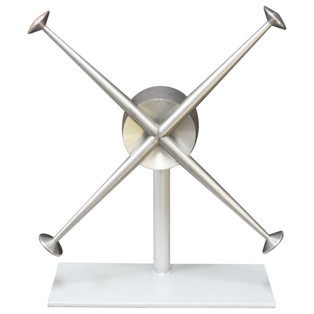 Metal Bank Vault Handle on Stand For Sale - Image 7 of 7