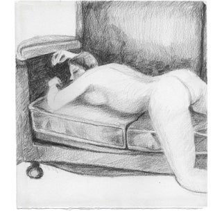 1972 Female Nude Drawing by Adrienne Anderson For Sale