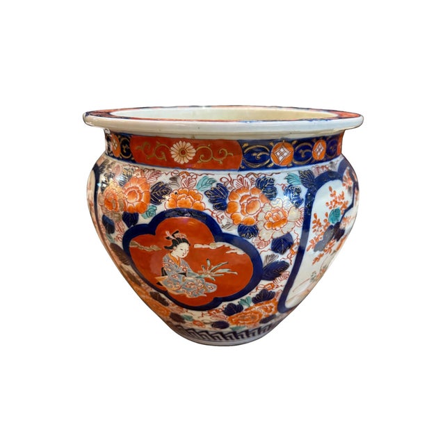Imari Porcelain Plant Pot, 1890s For Sale - Image 4 of 7