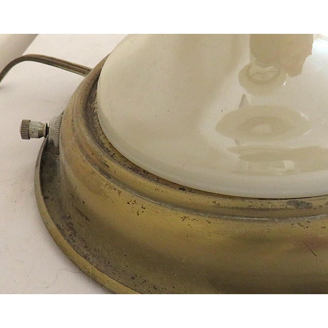 Pair of Art Deco Stye Mushroom Table Lamps With Irises For Sale In Providence - Image 6 of 8
