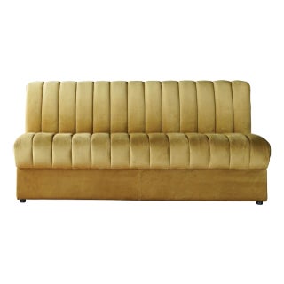 Matthew Izzo Home Conrad Ochre Straight 6' Sofa For Sale