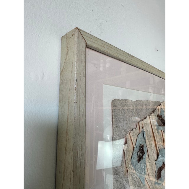 Vintage Expressionist Abstract Mixed Media Textured Paper Collage Artwork - Painting For Sale - Image 11 of 12