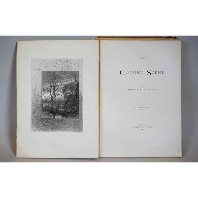 American 19th Century The Closing Scene by Thomas Buchanan Read Leather Bound Book For Sale - Image 3 of 6