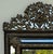 Rustic European Gorgeous Antique Mirror 19th Century Dutch Ebony and Brass Repousse Cushion For Sale - Image 3 of 10
