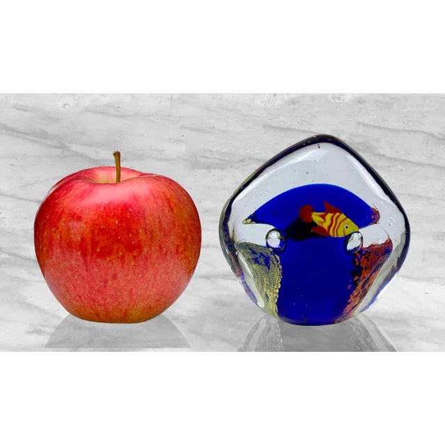 Vintage Italian Art Glass Aquarium Paperweight, c. Mid 20th Century - Pairs Nicely with Many Mid-Century Inspired...
