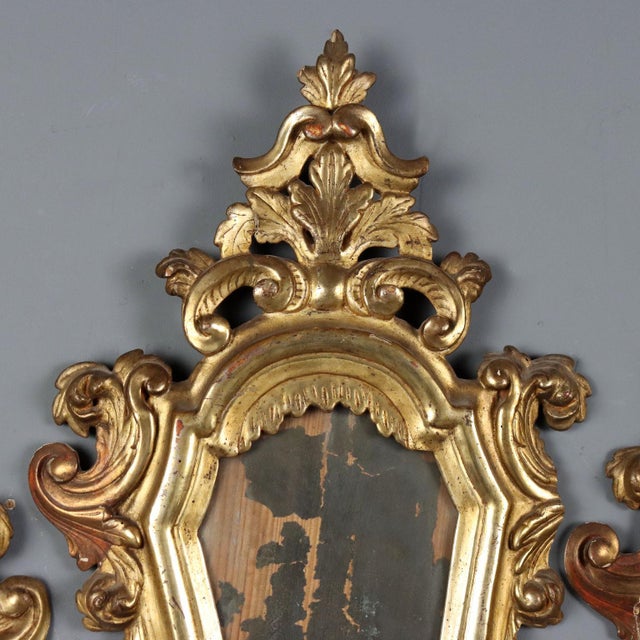 Small Carved Gilded Mirrors, Set of 3 For Sale - Image 3 of 13
