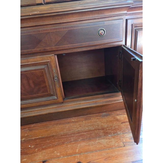 Traditional Broken Pedument China Cabinet For Sale - Image 10 of 13