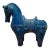 1960s Aldo Londi for Bitossi Large Rimini Blu Ceramic Horse Sculpture For Sale