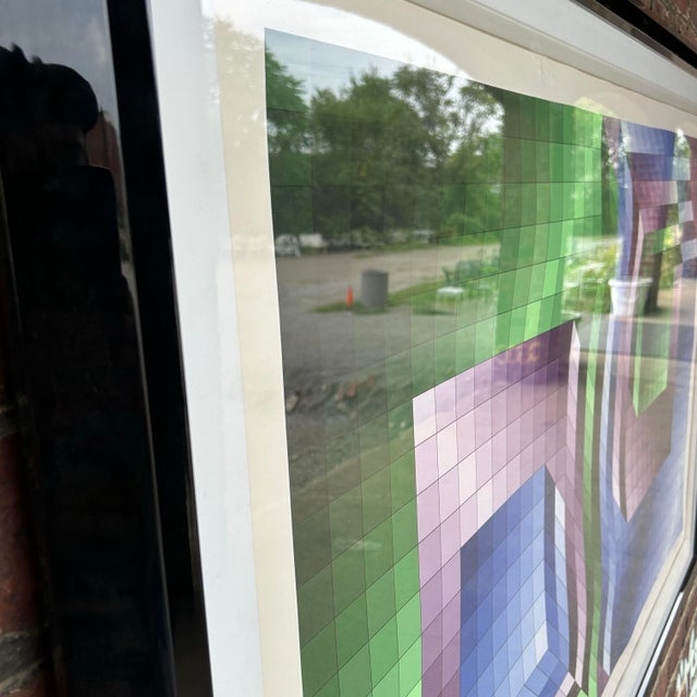 Victor Vasarely Diptych Serigraph Xonau II For Sale - Image 9 of 12