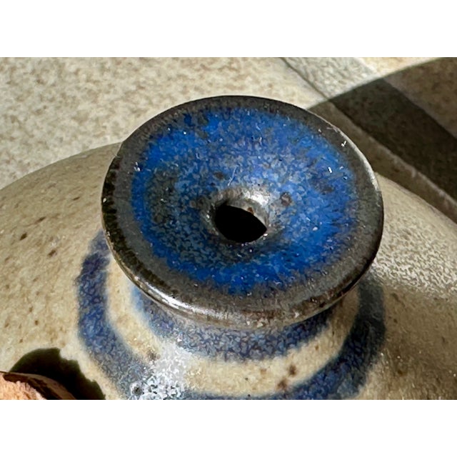 Beige Studio Ceramic Oil Lamp from Bjergard, Denmark, 1970s For Sale - Image 8 of 11