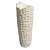 Studio a Home Modern Geometric Matte White Tall Grid Vase For Sale
