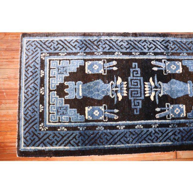 Blue Chinese Batou Rug rug no.j3475 For Sale In New York - Image 6 of 7