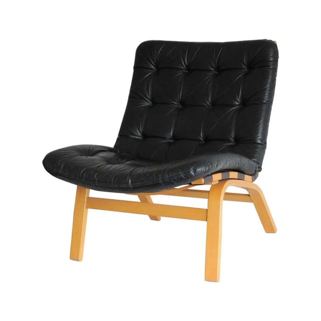 Wood Danish Modern Leather Lounge Chair from Farstrup Møbler, 1970s For Sale - Image 7 of 7