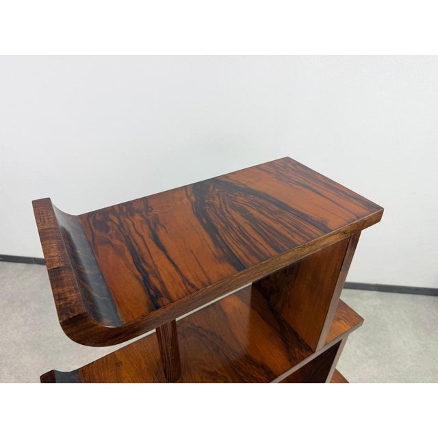 Brown Antique Art Deco Stepped Shelves or Room Dividers, 1940s, Set of 2 For Sale - Image 8 of 13