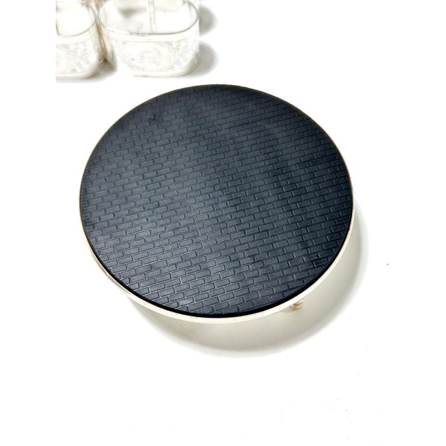 Silver 1970s Etched Silverplate Coasters With Holder & Napkin Rings – 13 Piece Set For Sale - Image 8 of 10