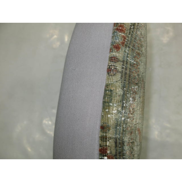 Contemporary Mohtasham Medallion Persian Rug Pillow For Sale - Image 3 of 5