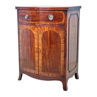 18th Century Georgian Bowfront Side Cupboard, 1780s For Sale